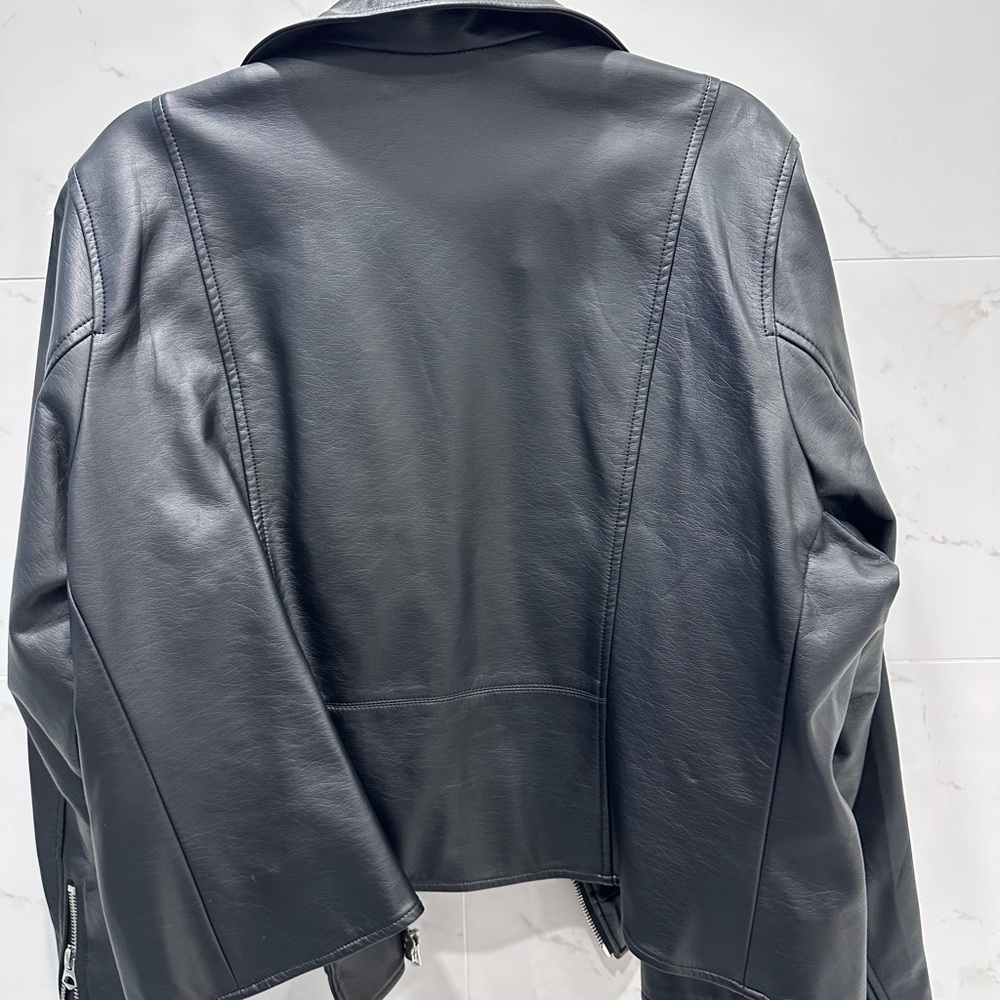 Black PLeather Biker Jacket - Picture 6 of 10